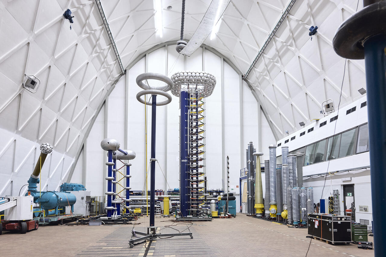 High-voltage testing laboratory