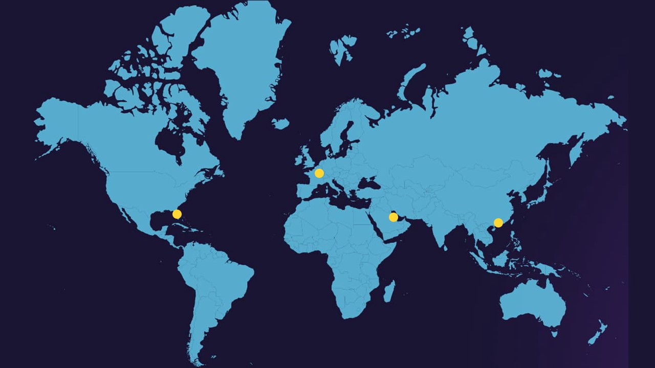 Map of Innovation Center worldwide locations